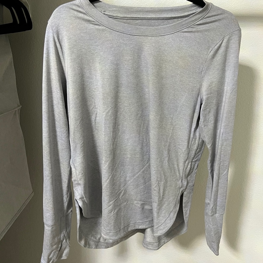Athleta Light Grey base layer | Size Petite Med